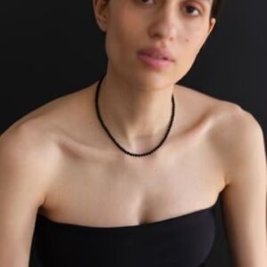 Black Beaded Necklace